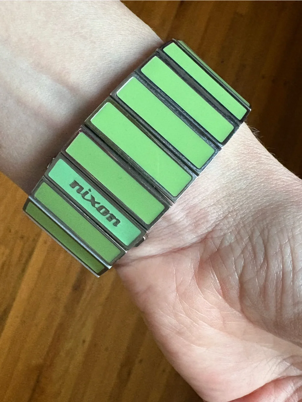 Nixon The Chalet Mint Green Panel Stainless Bracelet Watch